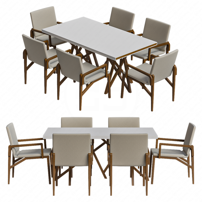 Стол + стульями от Roche Bobois