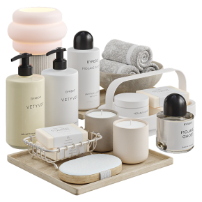 Набор аксессуаров для ванной на подносе