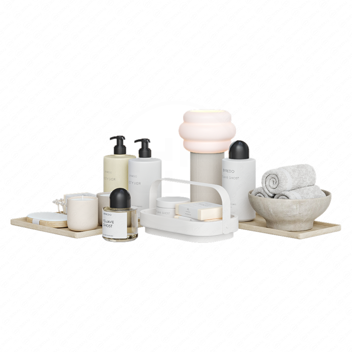 Набор аксессуаров для ванной на подносе