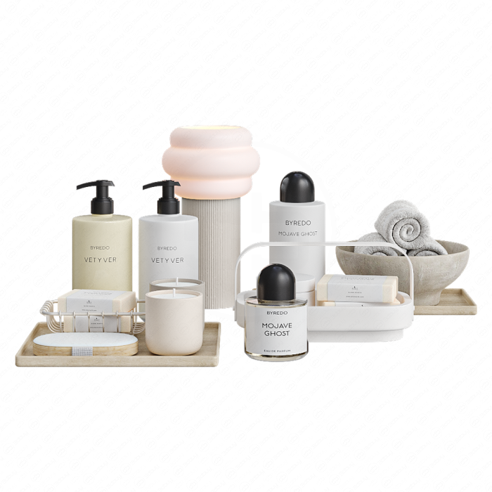 Набор аксессуаров для ванной на подносе