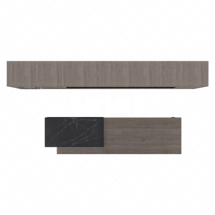 Кухня из дерева минималистичная с островом