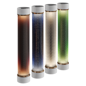 Колонны круглые стеклянные с подсветкой