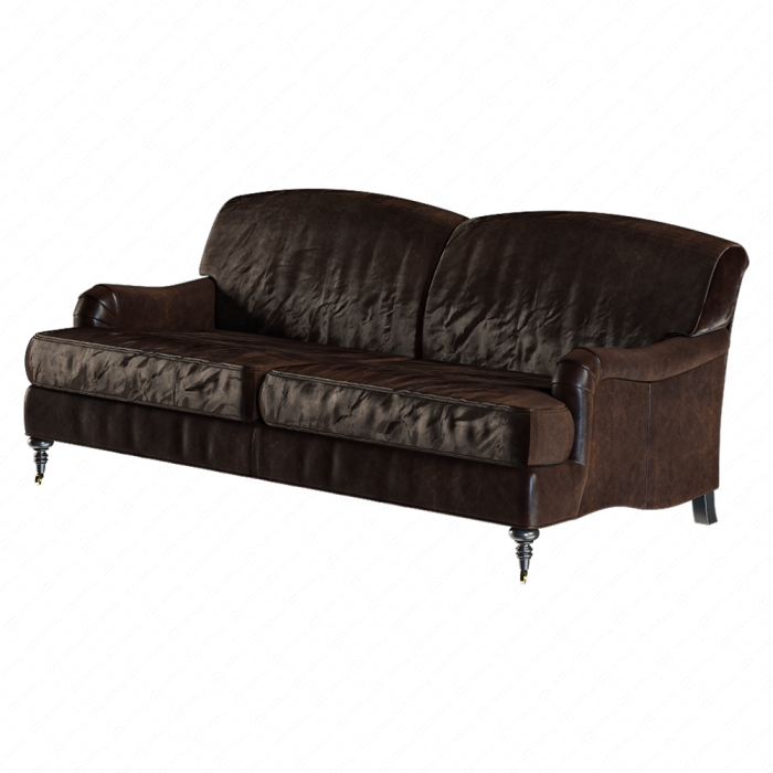 Restoration Hardware Barclay Leather 2 - seat Sofa