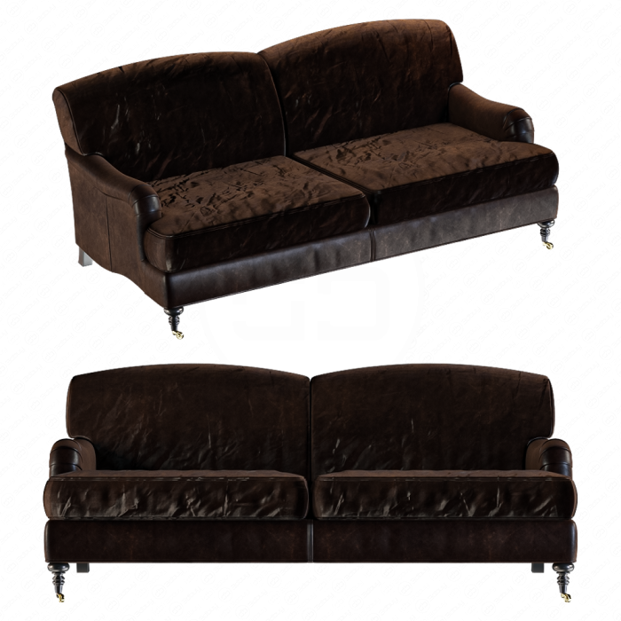 Restoration Hardware Barclay Leather 2 - seat Sofa