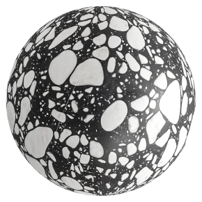 Black-and-white terrazzo