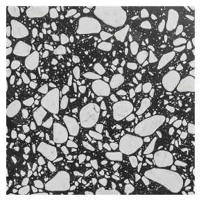 Black-and-white terrazzo