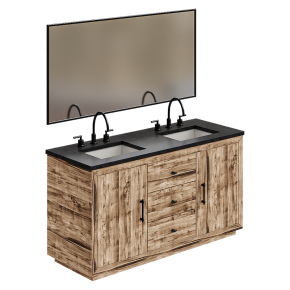 Oakleigh bathroom vanity with two sinks