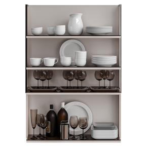 A set of kitchenware for decorating the kitchen.