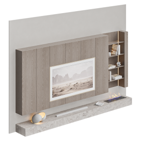ТВ стенка Minimalism ZS c камином