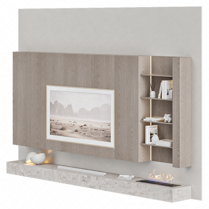 ТВ стенка Minimalism ZS c камином