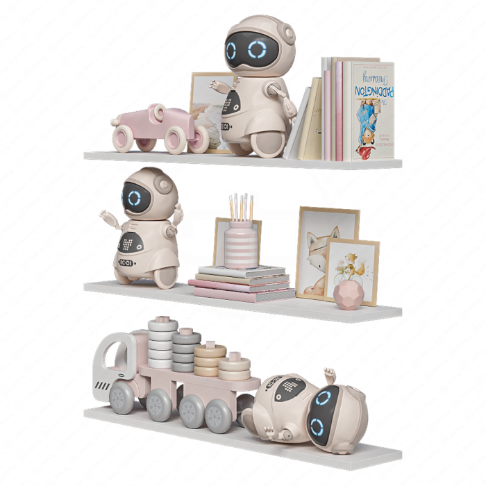 Полки настенные с игрушками и декором Полки настенные с игрушками и декором