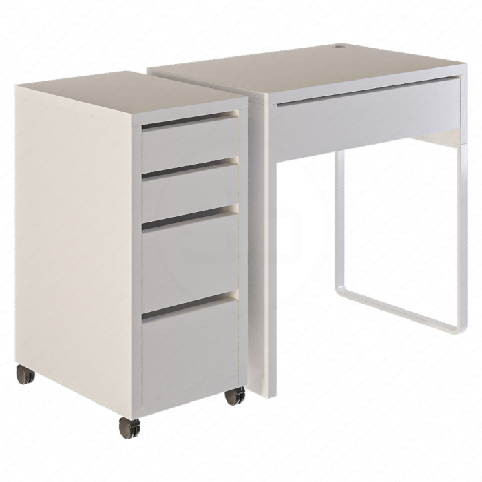 Белый письменный стол IKEA Mikke
