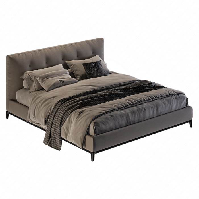 Кровать Andersen Quilt от Минотти со стеганным изголовьем
