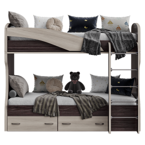 Кровать Bunk Wenge Milk Oak