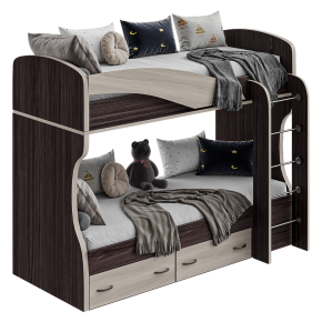 Кровать Bunk Wenge Milk Oak