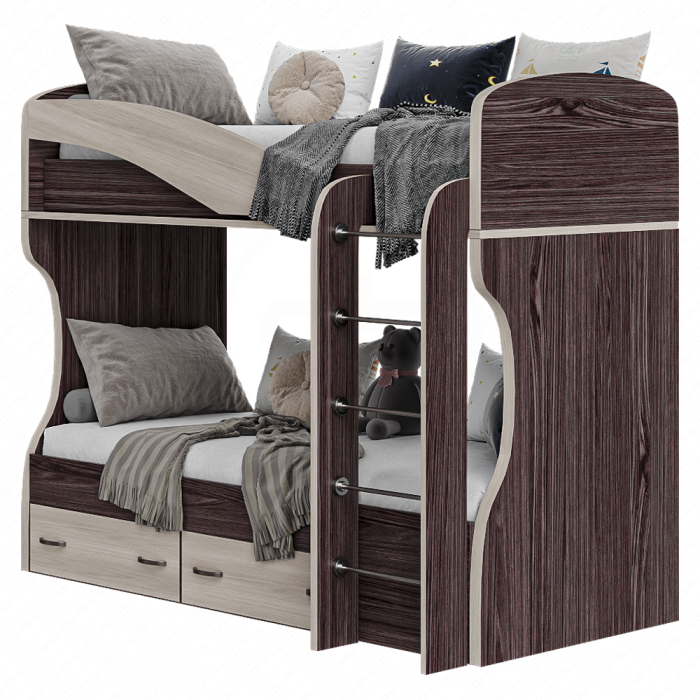 Кровать Bunk Wenge Milk Oak