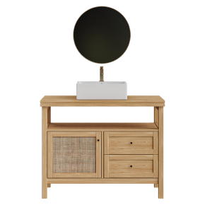 Gabin solid pine vanity unit from La Redoute