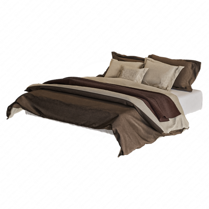 Кровать с постельным бельём