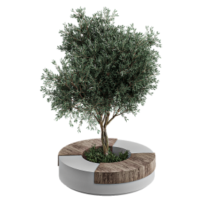 Урбан-фурнитура лавочка с деревом