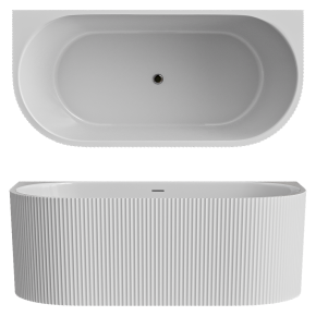 Belbagno wall-mounted acrylic bathtub.