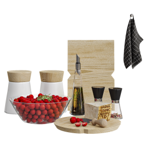 Decorative kitchen set with tomatoes