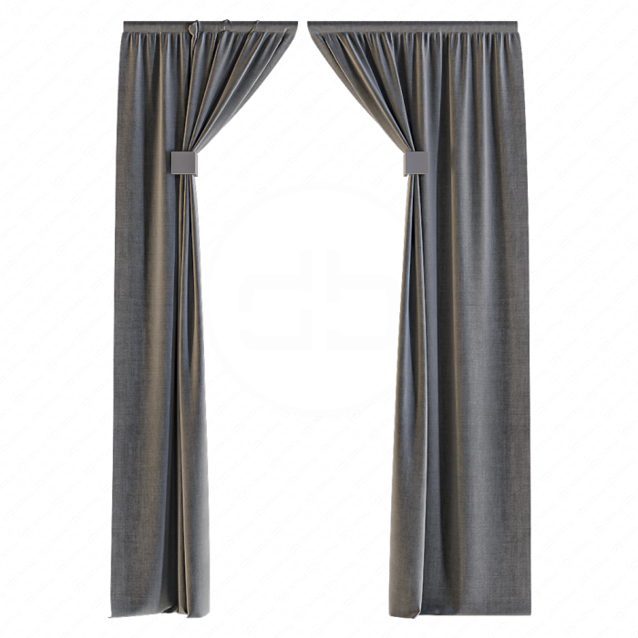 Curtains High темно серые шторы
