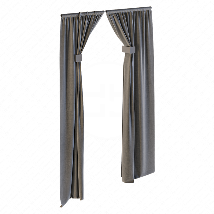 Curtains High темно серые шторы