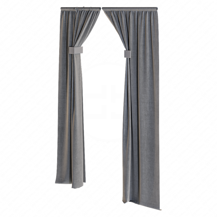 Curtains High темно серые шторы