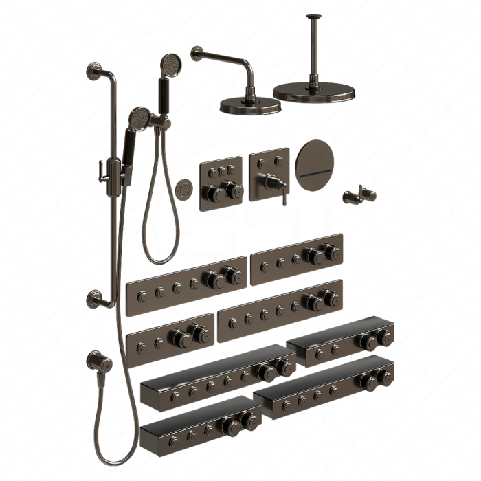 Набор смесителей Hi-Fi Eclectic Gessi (найти текстуру 'Brush')