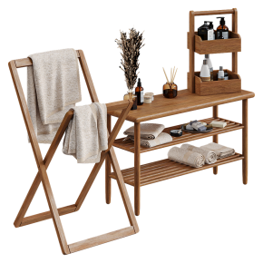Acacia bathroom furniture from ZARA HOME.