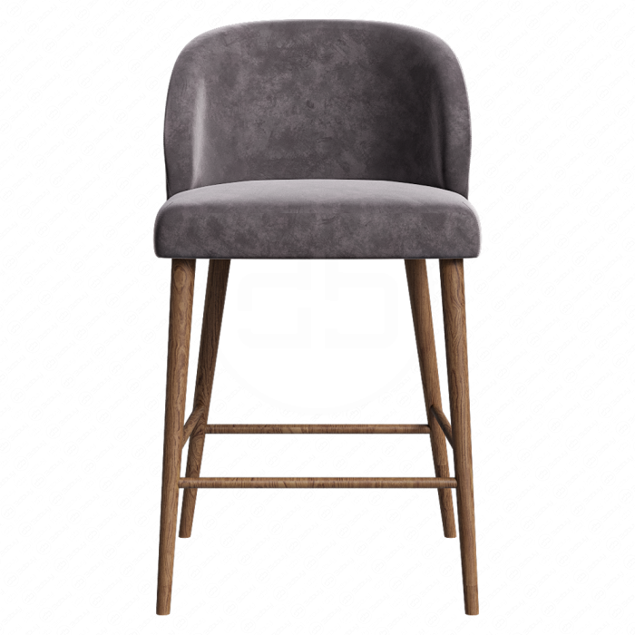 Барный стул Camille Anthracite Velvet Counter