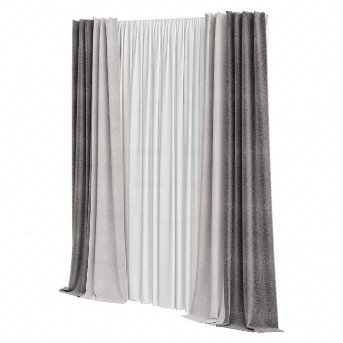 Шторы в пол темно-серыее
