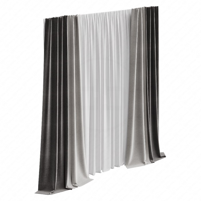 Шторы в пол темно-серыее