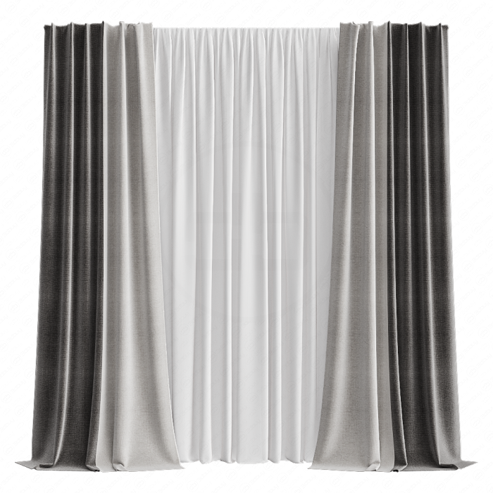 Шторы в пол темно-серыее