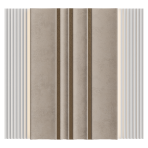 Wall panel with a headboard.
