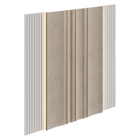 Wall panel with a headboard.