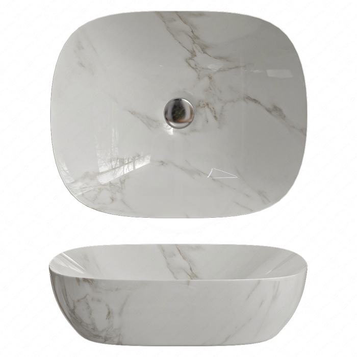 Раковина овальная с эффектом мрамора Mabel Раковина овальная с эффектом мрамора Mabel