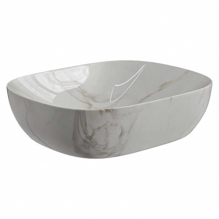 Раковина овальная с эффектом мрамора Mabel Раковина овальная с эффектом мрамора Mabel