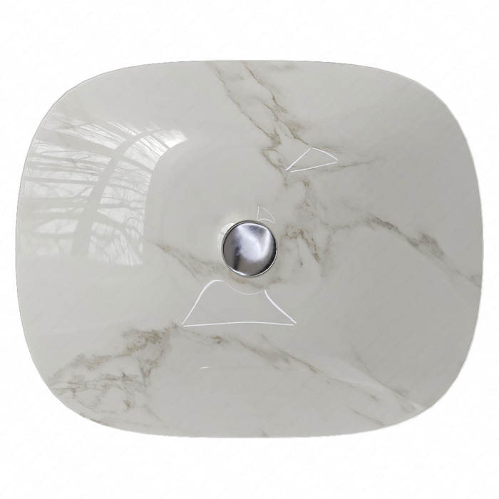 Раковина овальная с эффектом мрамора Mabel Раковина овальная с эффектом мрамора Mabel