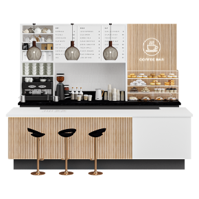 Coffee shop with a bar