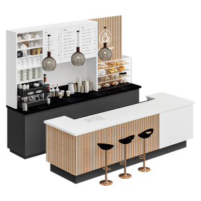 Coffee shop with a bar