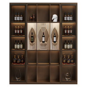 Wine cabinet with glasses and décor No. 3