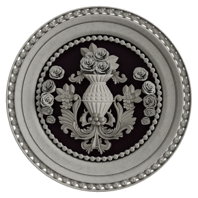 Gypsum decor: flowers in a frame