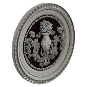 Gypsum decor: flowers in a frame