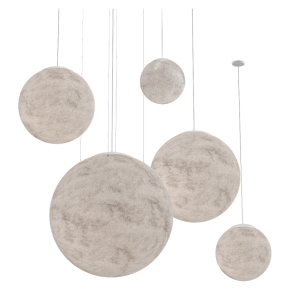 Large Moon Resin Globe Pendant Light