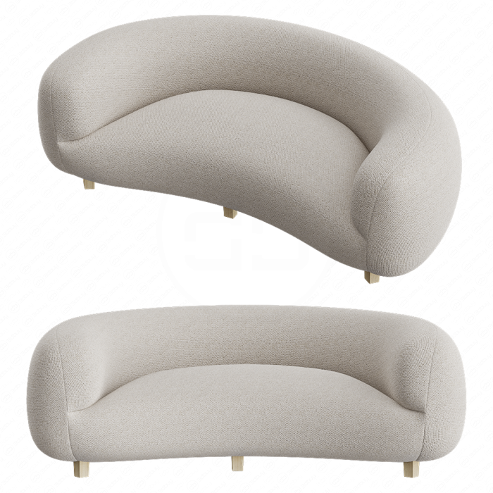 Изогнутый диван в датском стиле Изогнутый диван в датском стиле