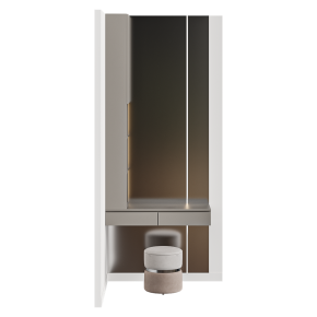 Corner area with a mirror in the hallway