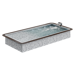 Pool with a fountain