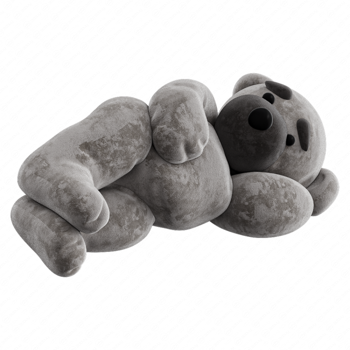 Мягкая игрушка лежащий медведь