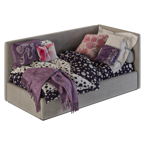 Single beds in two shades.